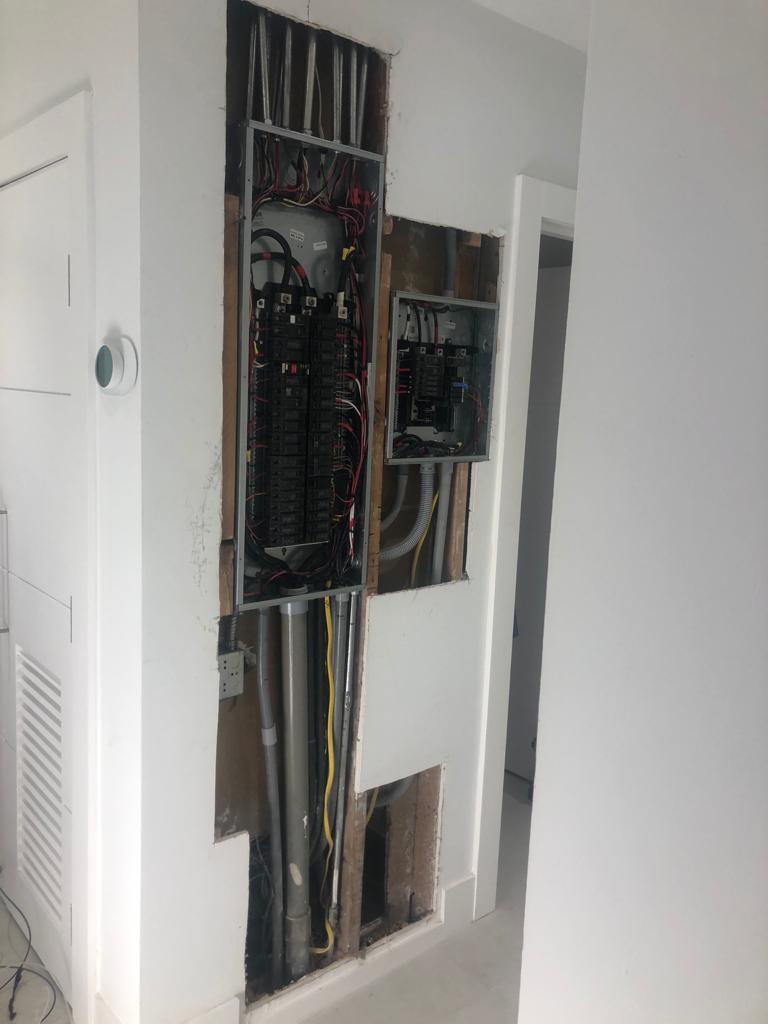 Residential electrical service panel installation